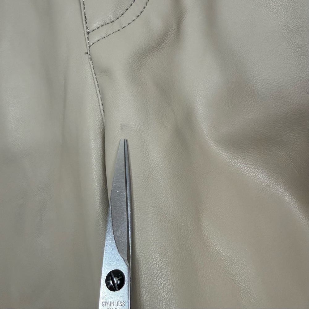 Madewell The Perfect Vintage Straight Jean Faux Leather Edition Pumice NWT Sz 28 - Picture 4 of 11